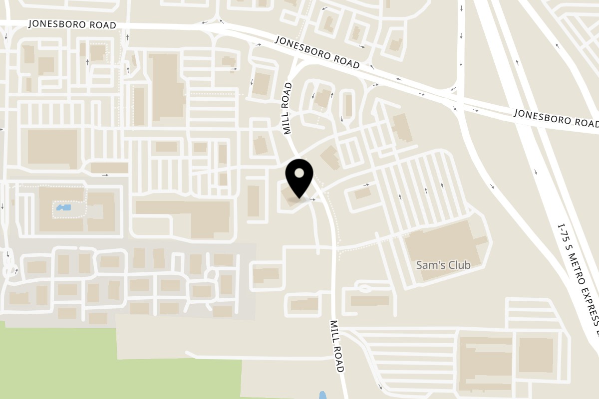 Map showing the location of El Jalisco McDonough on 36 Mill Rd in McDonough